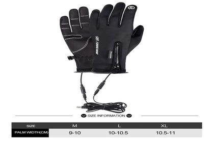 Rechargeable Electric Heated Gloves — Waterproof & Insulated